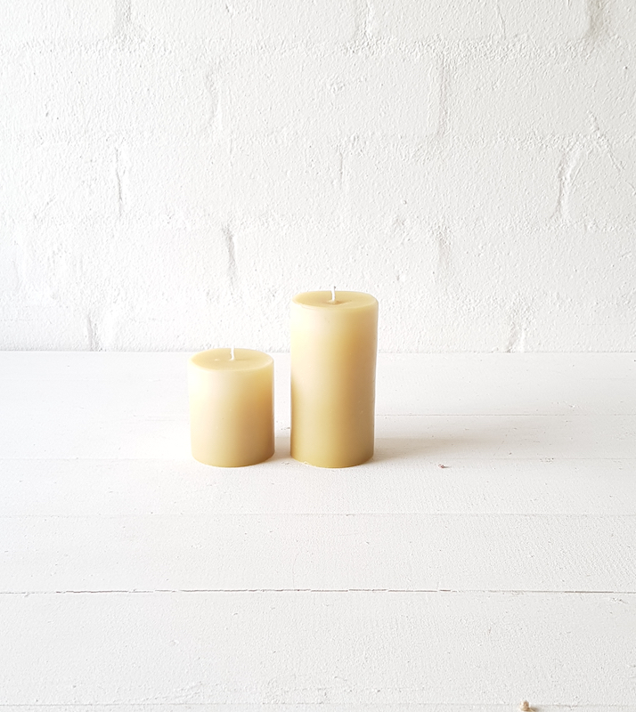 Ivory Beige  Pillar Candle